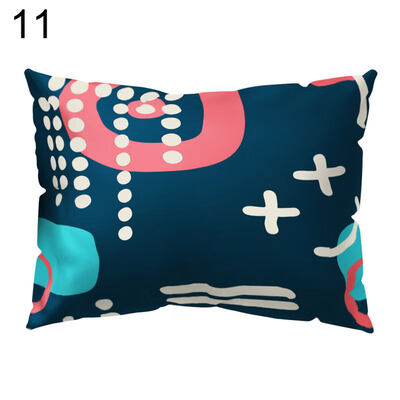 

Cartoon Graffiti Pillow Case Polyester Peach Skin Cushion Cover Home Sofa Decor