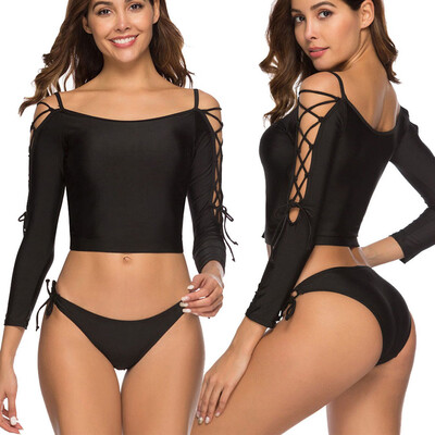 

Saidsome Women Sexy Sport Long Sleeve Bikini Beach Suit Swimwear