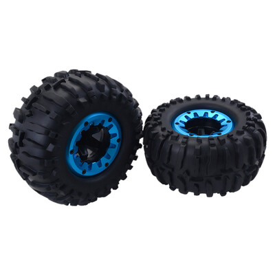 

Tailored 2pcs 125mm Truck Wheel Rim&Tire for 18 Traxxas HSP HPI RC Crawler Car