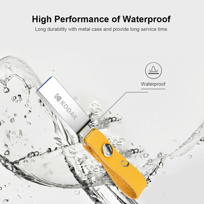 

Kodak K123 128G U Disk Metal Portable USB Flash Drive Waterproof Mini Memory Stick Car Pen Drives Flashdisk USB30 Silver with Sli