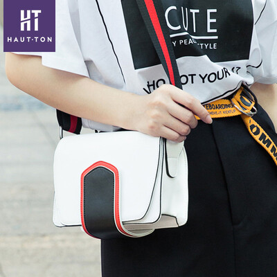 

Shoulder bag female Korean version of the contrast color fashion small square bag fashion leather Messenger bag supply C