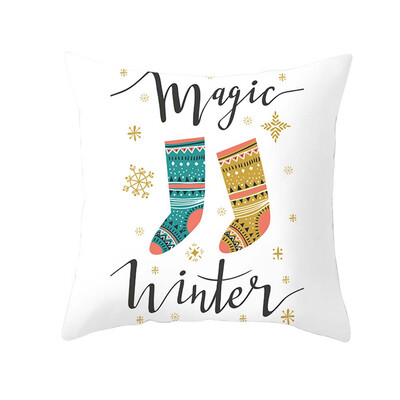 

Christmas Cartoon Pillowcase Sofa Xmas Cushion Cover Throw Home Decor Pillow Case Gift