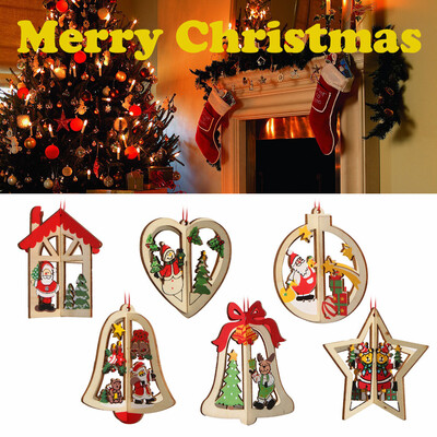 

Toponeto Marry Christmas Decorations Wooden Ornament Xmas Tree Hanging Tags Pendant
