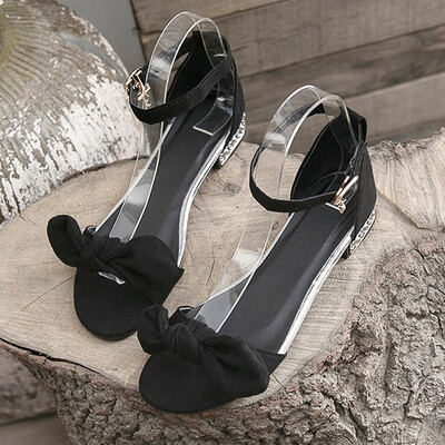 

Summer female sandals bow knot Korean version fairy breeze sandals comfortable open toe small fresh
