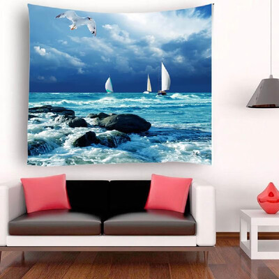 

Tapestry Wall Hanging Scenery Tapestries Seaside Scenery Tapestry Wall Decoration for Bedroom Living Room Dorm 512"X591