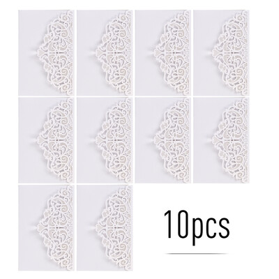 

10pcs Pearl Paper Floral Invitation Cards Invitation Holders with Blank Inner Sheet for Wedding Birthday Party Anniversary