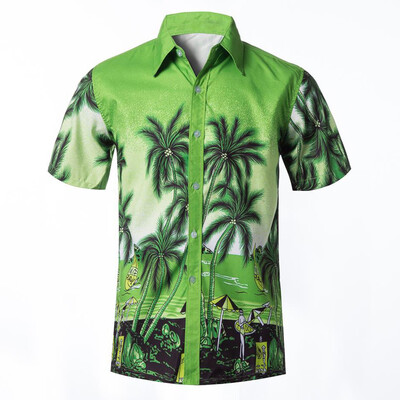 

Toponeto Spring&Summer Fashion Couple Personal Printed Short-sleeved Beach Tops