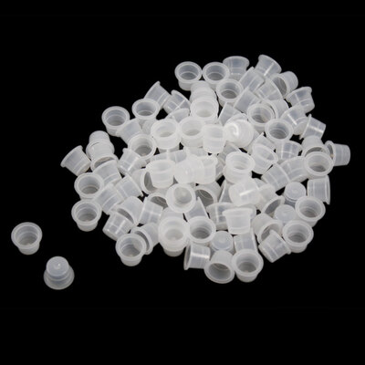 

100 pcs Tattoo Ink Cups Caps Plastic Pigment Supplies Salon Accessories Home Use