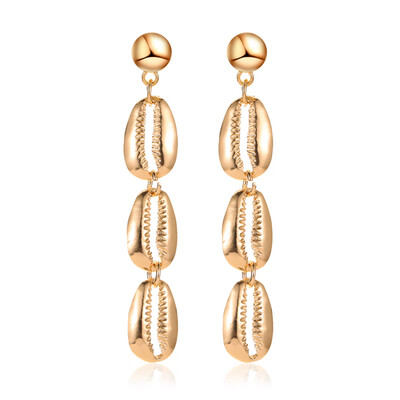 

Natural Cowrie Shell Pendant Drop Earrings Handmade Sea Shell Beads Ear Stud Boho Hawaii Sea Beach Jewelry