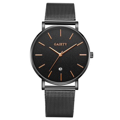 

Gobestart Business Fashion Simple Simple Casual Calendar Net With Strap Mens Watch