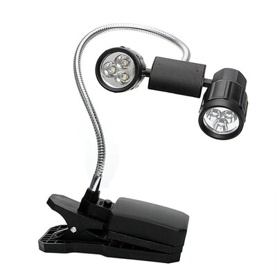 

Double-headed clip LED grill light - Rotating any bendable outdoor camping lamp-lighting reading light