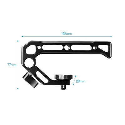 

UURig R008 Universal Camera Top Handle Handgrip with Cold Shoe Mounts 15mm Rod Clamp 38 Inch Screw Lock Adopt for ARRI Standard