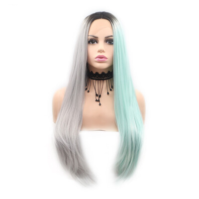 

Dolago Heat Resistant Synthetic Straight Lace Front Wigs For Black Women