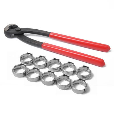 

PEX Cinch Crimping Tool with 10pcs 58-70mm Stainless Steel Hose Clamps