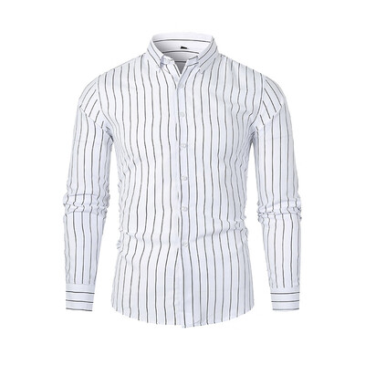 

Tailored Mens Autumn Winter Casual Slim Striped Long Sleeve Shirts Top Beach Blouse