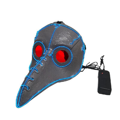 

Halloween Cosplay Waterproof Moistureproof Animal Doctor Cold Biue Light Plague Bird Beak Mask Decorative Mask Without Cell