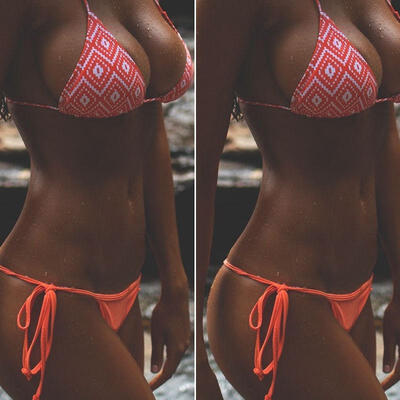 

Sexy Women Bikini Set Bandeau Triangle Push-Up Bra Swimsuit Beachwear Swimwear