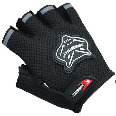 

Half Finger Gloves Mesh boy Men Children Bike Glove Outdoor Bicycle Cycling Sport