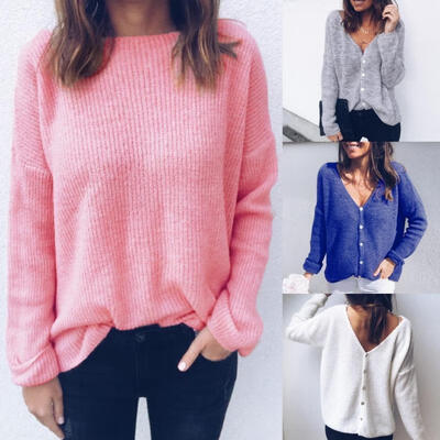 

Fashion Women Lady Winter Knitted Cardigan Loose Coat Tops Jacket Sweater Jumper