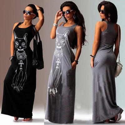 

New Summer Women Sexy Casual Boho Long Maxi Party Beach Dress Vest Sundress