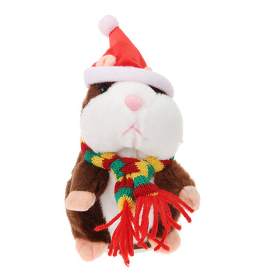

Christmas Style Kawaii Talking Hamster Plush Toy Sound Record Children