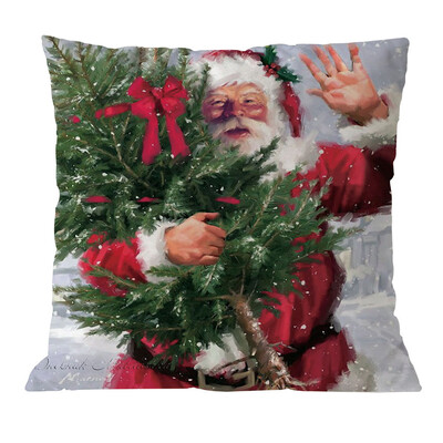 

Tailored Cotton Linen Christmas Pillow Case Sofa Car Throw Cushion Cover Home Decor