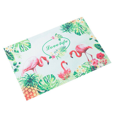 

Tableware Waterproof Flamingo Placemat Dining Table Mats Disc Bowl Slip-resistant Creative Printed Kitchen Dining Pads Mat 45x30cm