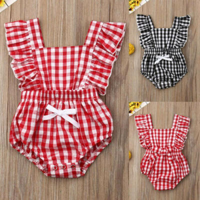 

Newborn Baby Girl Ruffle One-Pieces Romper Bodysuit Jumpsuit Outfits Sunsuit Hot
