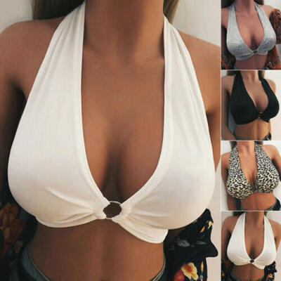 

Sexy Ladies Neck Bralette Triple Crop Top Caged Strappy Bralette Bra Top 2019