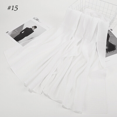 

Cross-border exclusive for AliExpress wish Muslim Arab Hui pure color cotton crease cotton scarf scarves