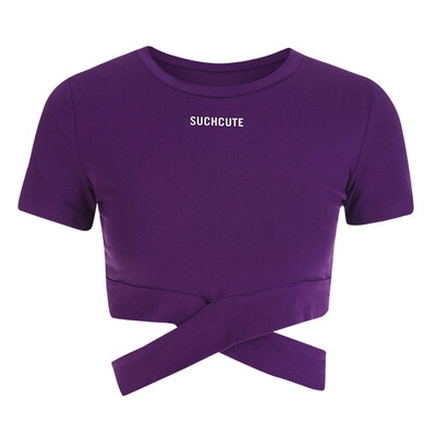 

Nomeni Sexy Women Strappy Short Sleeve Pure Color Top Fashion T Shirt Ladies Blouse
