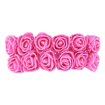 

12pcs Mini Foam Rose Artificial Flowers DIY Wreath Bridal Flowers Car Decor