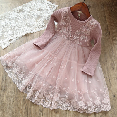 

Toddler Kids Baby Girl Lace Flower Princess Tulle Party Pageant Dresses Clothes
