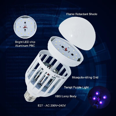 

2 in 1 15W 110V LED Bulb Lamp E27 Electric Trap Light