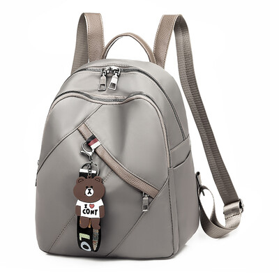 

Womens Fashion Waterproof Double Shoulder Bag Korean Tide Leisure Travel Simple Oxford Backpack Lady
