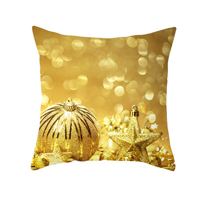 

Siaonvr Christmas Pillow Case Glitter Polyester Sofa Throw Cushion Cover Home Decor