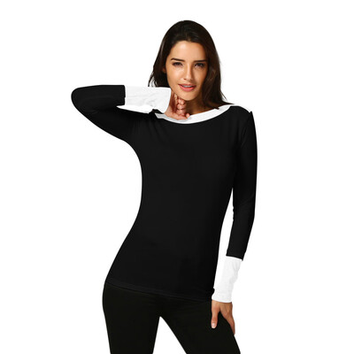 

〖Follure〗Womens Sexy O Neck Fight Color Long Sleeve Jumper Sweaters Blouse Tops