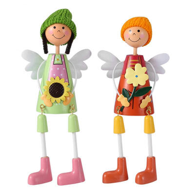

Greensen 2PCS Set Pastoral Style Couple Ornament Gardener Miniature Dolls Decor