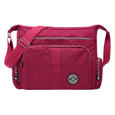 

Tailored Fashion Womens Simple Zipper Large Capacity Nylon Shoulder Bag Messenger Bag