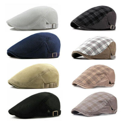 

Men Cotton Blend Gatsby Cap Golf Driving Sun Flat Cabbie Beret Newsboy Ivy Hat