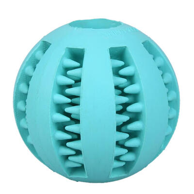 

Pet Dog Puppy Cat Rubber Ball Chew Treat Cleaning Training Teething
