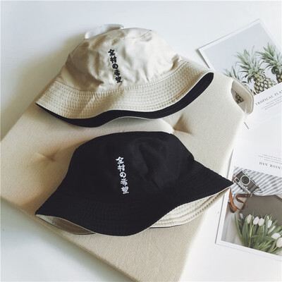 

8 Colors Harajuku Unisex Women Men Breathable Double-Sided Cotton Bucket Hat Summer Outdoor Hiking Fishing Sun Hat