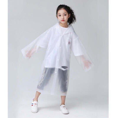 

new 2PCS Kids Children Rainwear Waterproof Hooded Rain Coat Outwear Poncho Raincoat