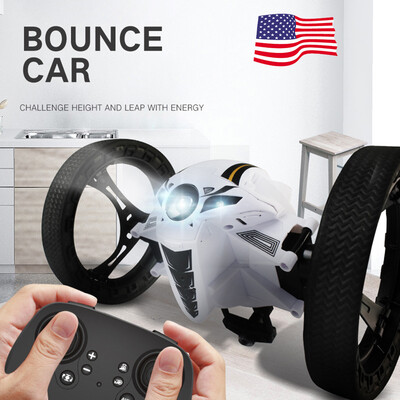 

24GHz 360 Degree Rotation Jump RC Car With LED Lights Robot Toys Gifts