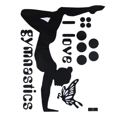 

I Love Gymnastics Dancing Butterfly Wall Stickers Girls Bedroom Wall Decor