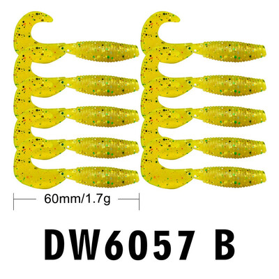 

VISSEN 10Pcslot 6cm 17g Fishing Lure Silicone Wobbler Swimbait Artificial Colorful Silicone Soft Bait Fake Lures Fly Fishing