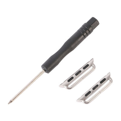 

1 pair2pcs Genuine Seamless Metal Connector Clasp Watch Band Adapter Buckle For Apple Watch 38mm42mm With Screwdriverriver