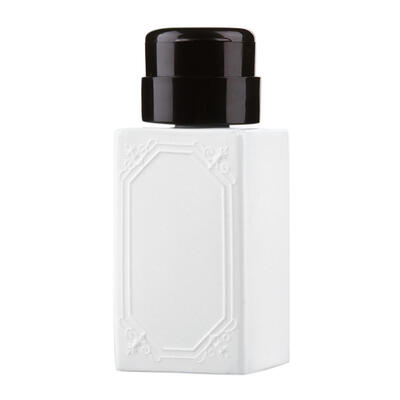 

Square Large Capacity Refillable Bottles Nail Pump Press Liquid Container