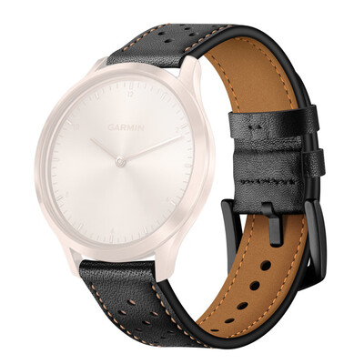 

〖Follure〗Cave Style Leather Wrist Watch Strap Band Replaceme For Garmin vivomove HR