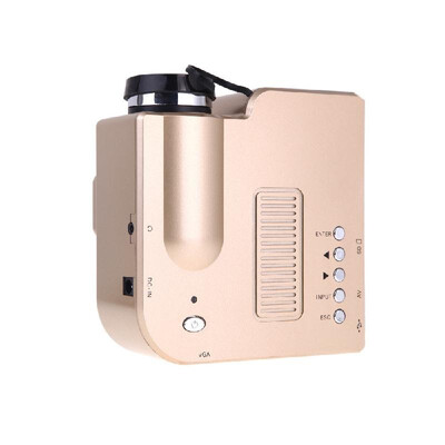 

HD Portable Mini LED Projector Home Cinema Theater HD AV VGA USB SD Silver EU Plug